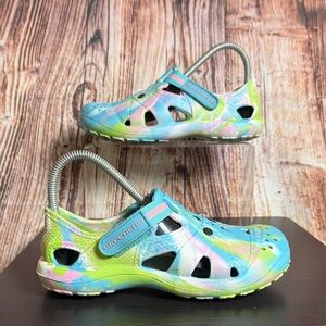 Skechers Foam Tie Dye Water Shoes Big Girls Sz 5